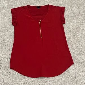Express Women’s Burgandy Blouse - Size Small
